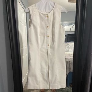 White button front dress